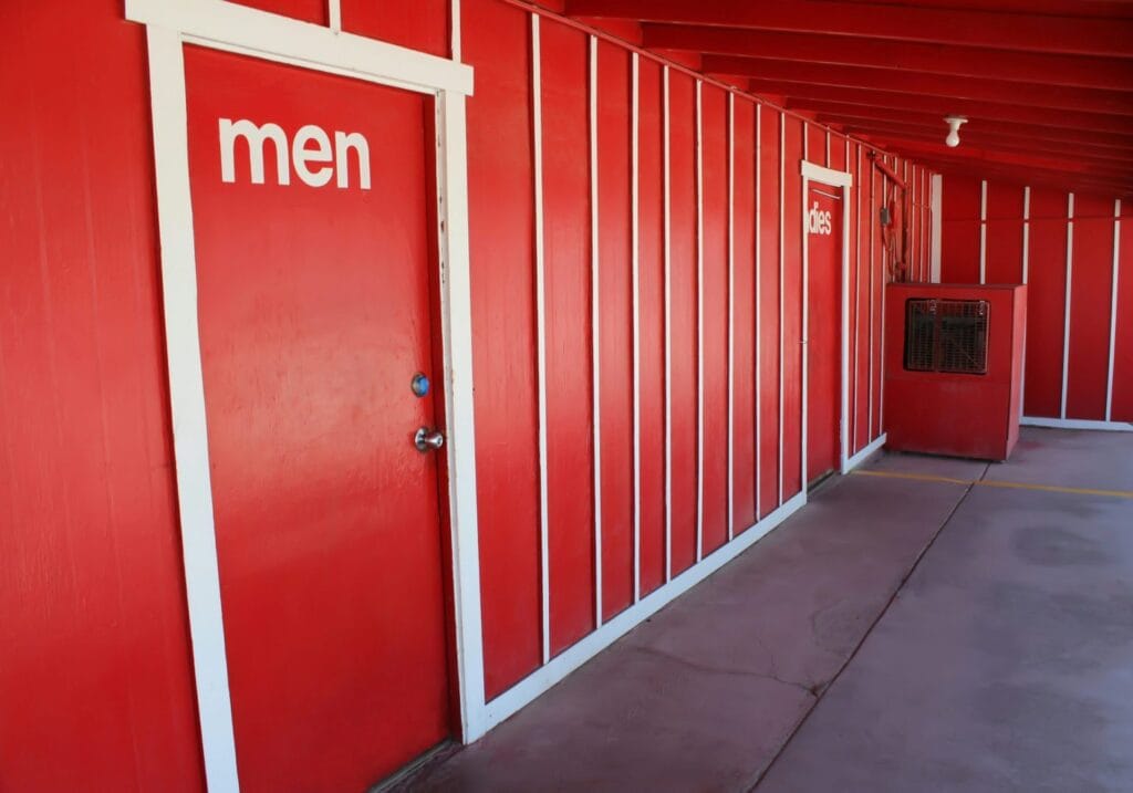 Men and Ladies Changing Room Doors